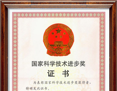 國(guó)家科學(xué)技術(shù)進(jìn)步獎(jiǎng)證書